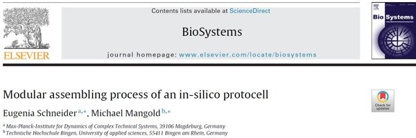 Modular assembling process of an in-silico protocell Modular assembling process of an in-silico protocell